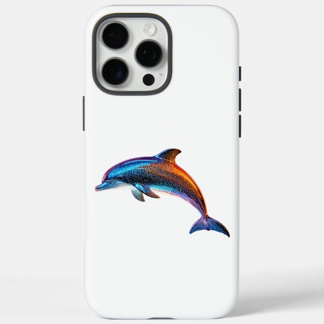 Niedliche Delphin iPhone 16 Pro Max Hülle (Rückseite)