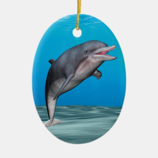Niedliche Delphin Keramikornament (Vorne)