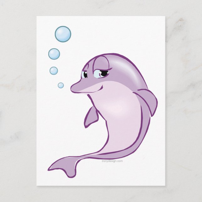 Niedliche Delphin Postkarte (Vorderseite)