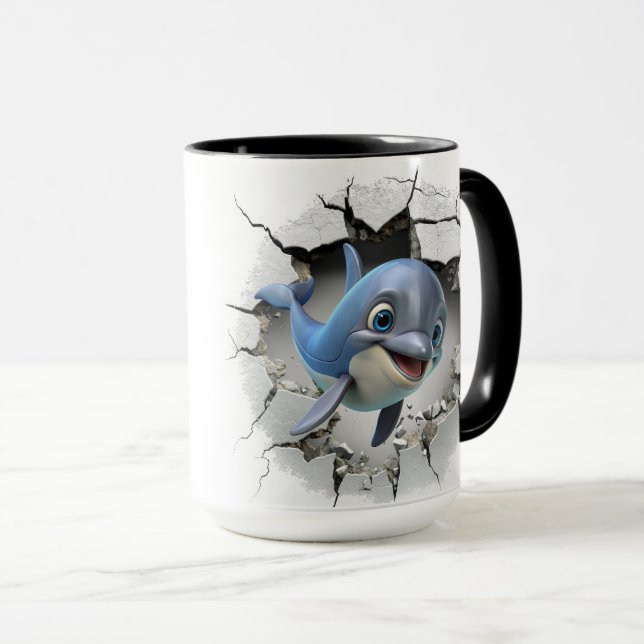 Niedliche Delphin Tasse (VorderseiteRechts)