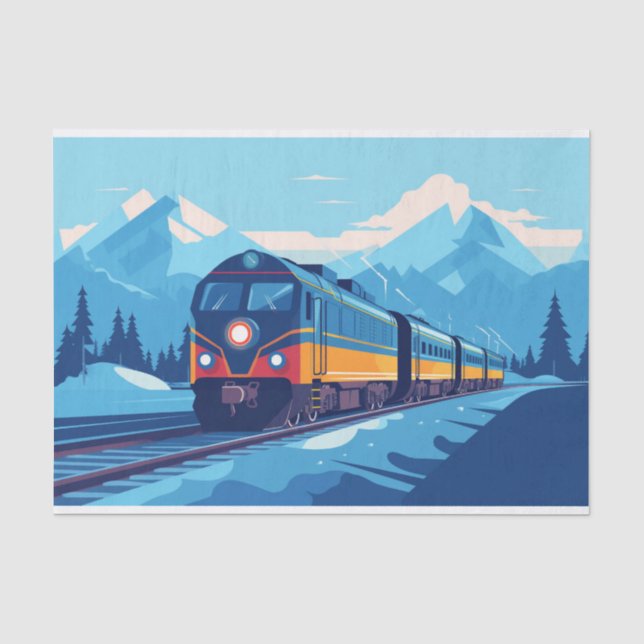 Niedliche deoupage Zugliebhaber Retro Seidenpapier (Vorderseite)