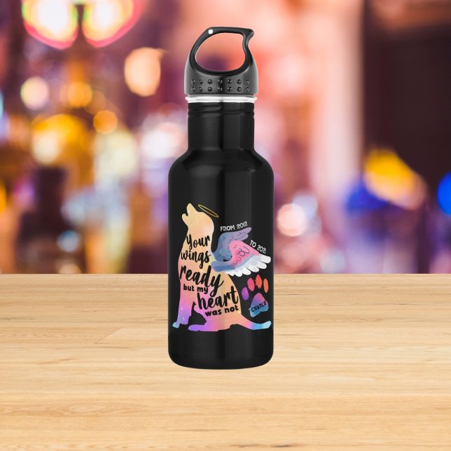 Niedliche Design-Liebe für Dog Pet Memorial Waterc Edelstahlflasche (Von Creator hochgeladen)