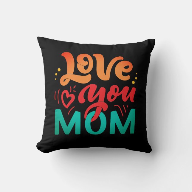 Niedliche Design Text-Liebe Mama für Mütter Kissen (Vorderseite)