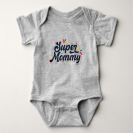 Niedliche Design Typografie Super Mommy Baby Strampler