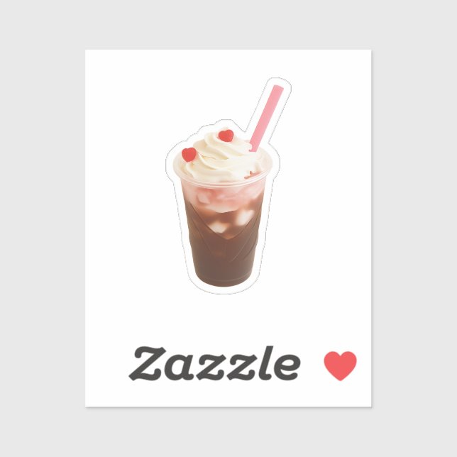 Niedliche Dessertkunst Aufkleber (Blatt)