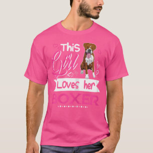 Niedliche dieses Mädchen Liebe ihren Boxer für Fra T-Shirt