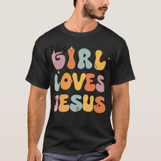 Niedliche dieses Mädchen Lieben Jesus Christlich-S T-Shirt