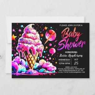 Niedliche Digital Sweetness Baby Dusche Einladung