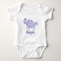 Niedliche Dino Aquarellmalerei Schnuller Kinderbib
