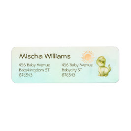 Niedliche Dino Boys Kinderdusche 2 Rücksendeadress