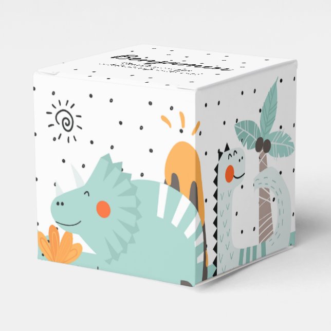 Niedliche Dino Dinosaurier Geburtstagsparty Geschenkschachtel (Vorderseite)