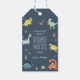 Niedliche Dinosaur Geburtstagsparty Feigwarts Tags Geschenkanhänger