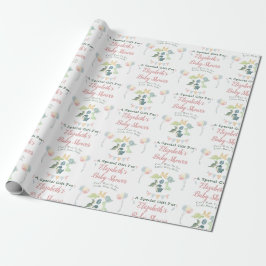 Niedliche Dinosaur Watercolor Kinderdusche Persona Geschenkpapier