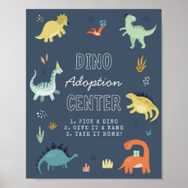 Niedliche Dinosaurier-Adoption Poster