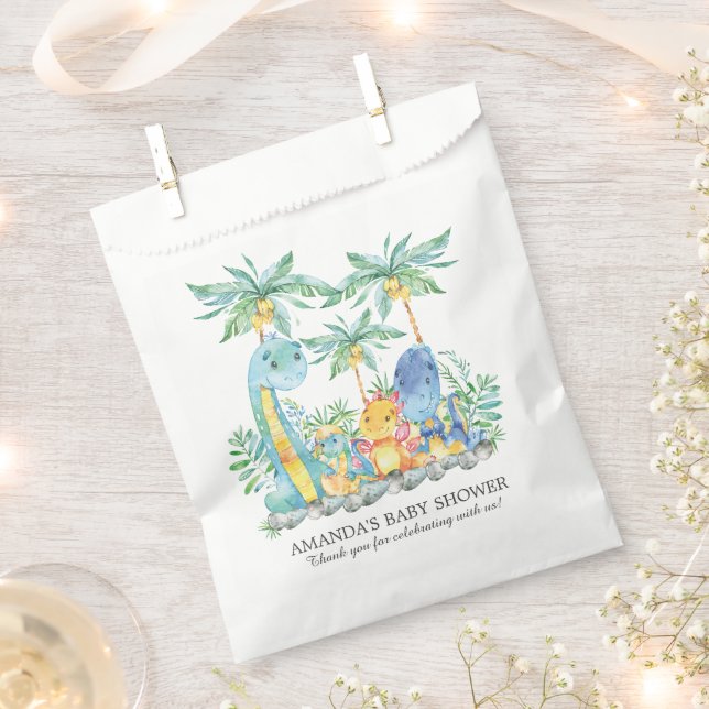 Niedliche Dinosaurier Baby Duwer Gefallen Taschen Geschenktütchen (Ausgeschnitten)