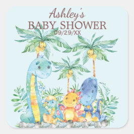 Niedliche Dinosaurier Baby Duwer Gevor Sticker