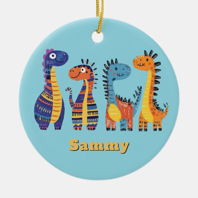 Niedliche Dinosaurier Design Ornament (Vorne)