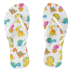 Niedliche Dinosaurier, Dinosaurier-Muster, Baby-Di Flip Flops