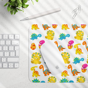 Niedliche Dinosaurier, Dinosaurier-Muster, Baby-Di Mousepad
