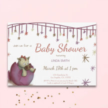 Niedliche Dinosaurier Egg Lila Girl Baby Dusche In
