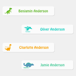 Niedliche Dinosaurier Eisen Etiketten