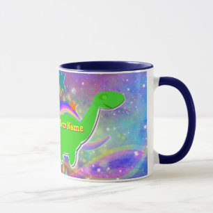 Niedliche Dinosaurier-Farbsterne u. Tasse