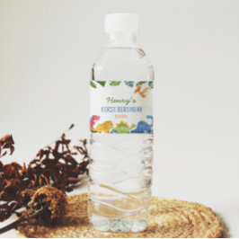 Niedliche Dinosaurier Geburtstagswasser-Flaschenet