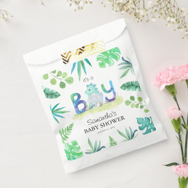 Niedliche Dinosaurier "It's a Boy" Kinderdusche Geschenktütchen (Versiegelt)