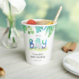 Niedliche Dinosaurier "It's a Boy" Kinderdusche Pappbecher