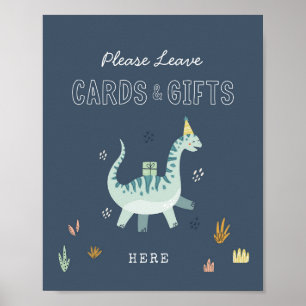Niedliche Dinosaurier-Karten und Geschenke Party Z Poster