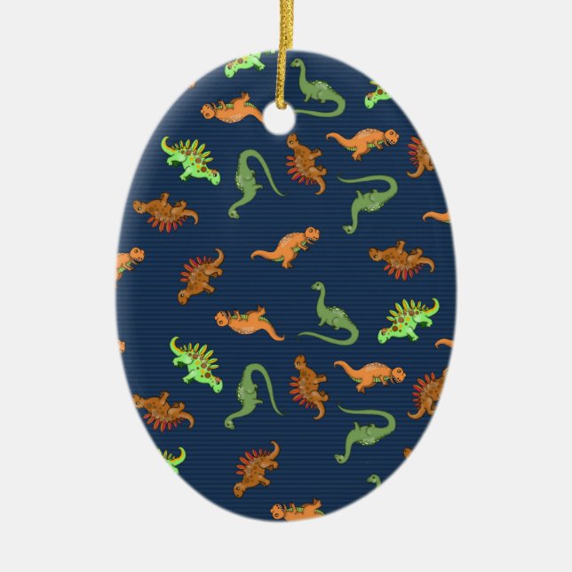 Niedliche Dinosaurier Muster Keramik Ornament (Vorne)
