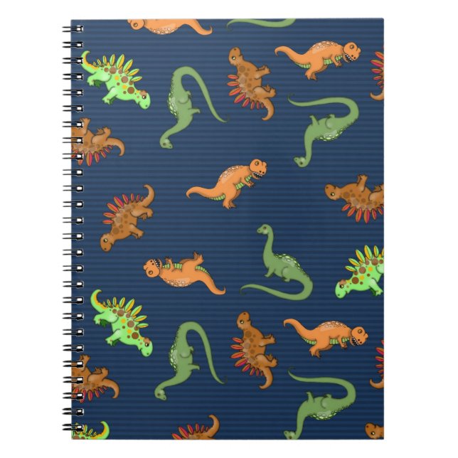 Niedliche Dinosaurier Muster Notizblock (Vorderseite)