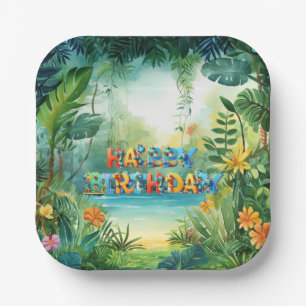 Niedliche Dinosaurier-Papierplatte Pappteller