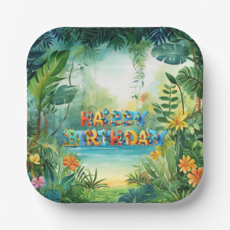 Niedliche Dinosaurier-Papierplatte Pappteller