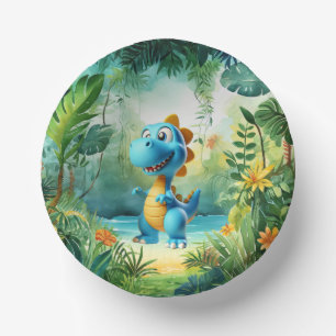 Niedliche Dinosaurier-Papierschale Pappteller