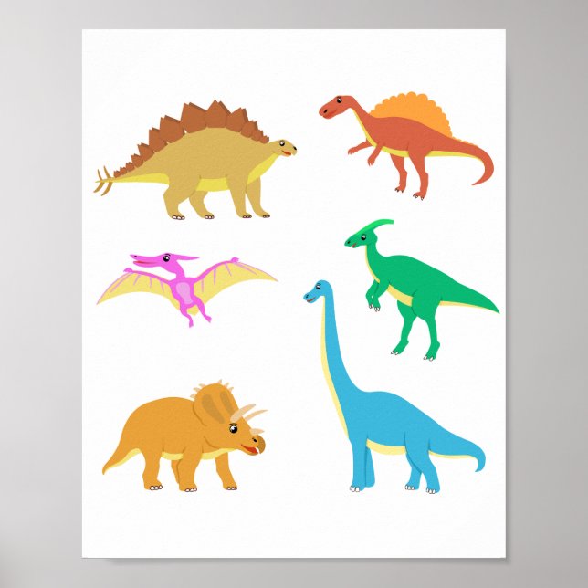 Niedliche Dinosaurier Poster (Vorne)