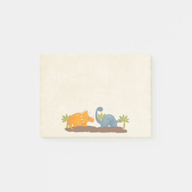 Niedliche Dinosaurier prähistorische Tierwelt Post-it Klebezettel (Vorderseite)