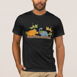 Niedliche Dinosaurier prähistorische Tierwelt T-Shirt