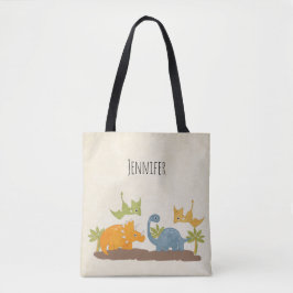 Niedliche Dinosaurier prähistorische Tierwelt Tasche