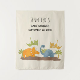 Niedliche Dinosaurier Prähistorische Wildlife Baby Wandteppich