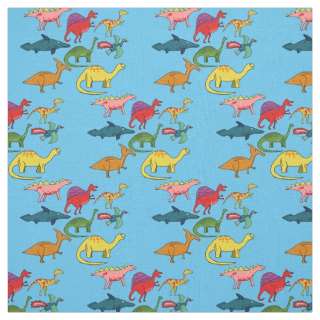 Niedliche Dinosaurier-Sammlung Thunder_Cove Stoff (Muster)