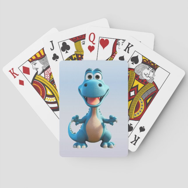 Niedliche Dinosaurier-Spielkarten Spielkarten (Rückseite)