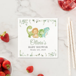 Niedliche Dinosaurier, T-Rex, Jurassik, Babydusche Serviette