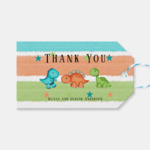 Niedliche Dinosaurier und Stars Kinderdusche Danke