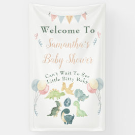 Niedliche Dinosaurier Wasserfarbe Kinderdusche Banner