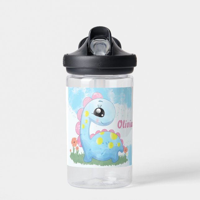 Niedliche Dinosaurier Wasserflasche Trinkflasche (Vorne)