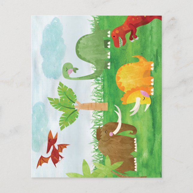 Niedliche Dinosaurier Wooly Mammoth Brontosaurus (Vorderseite)