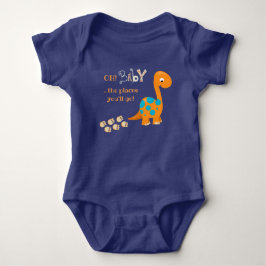 Niedliche Dinosaurierspuren Baby Strampler