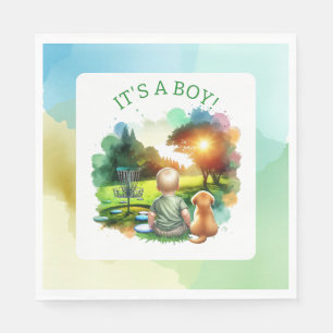 Niedliche Disk Golf Boy's Baby Shower   Das ist ei Serviette
