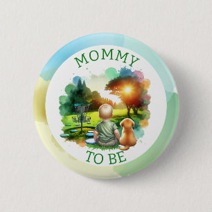 Niedliche Disk Golf Boy's Baby Shower   Mama Button